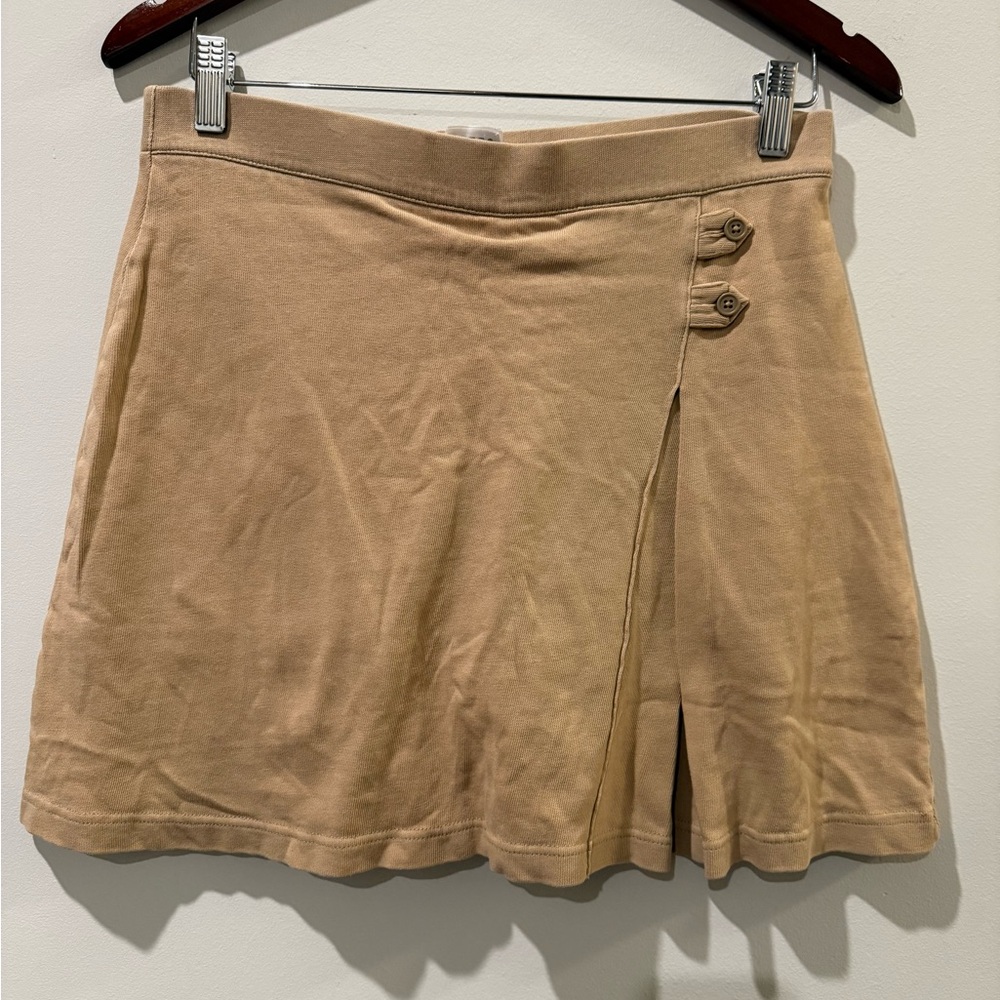 Lands End Tan knit skirt Size 4